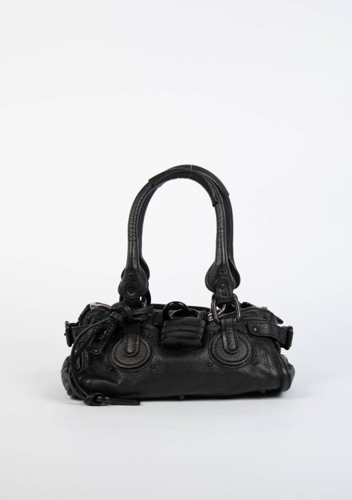 RARE 2000s Chloe Black Leather Paddington Small Shoulder Bag