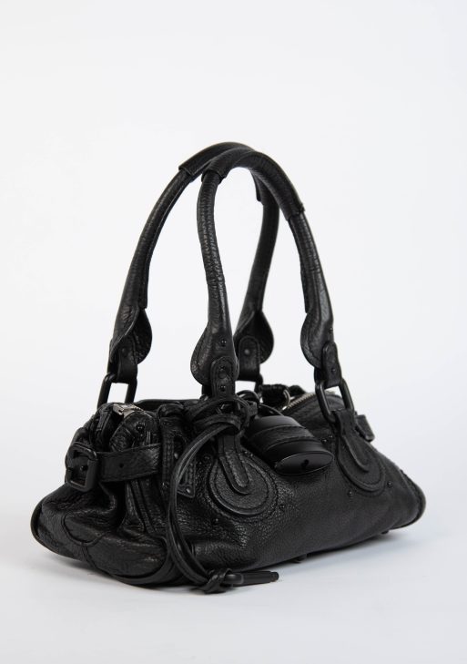 RARE 2000s Chloe Black Leather Paddington Small Shoulder Bag