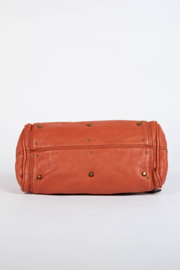 2000s Chloe Burnt Orange Leather Paddington Small Shoulder Bag