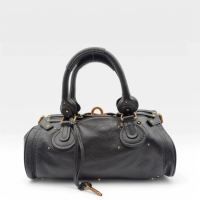 Chloe handbag Paddington gold hardware in black leather