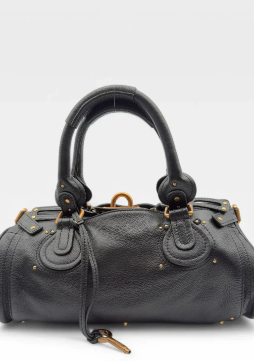 Chloe handbag Paddington gold hardware in black leather