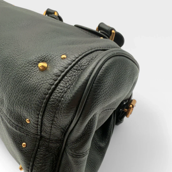 Chloe handbag Paddington gold hardware in black leather - Image 7