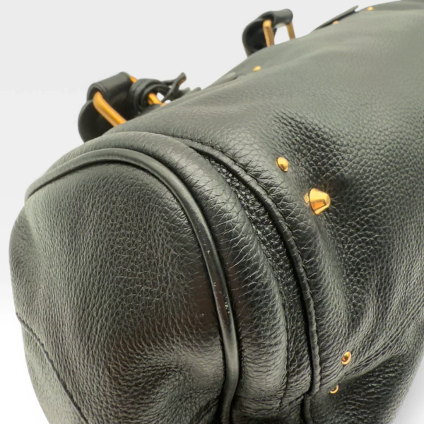 Chloe handbag Paddington gold hardware in black leather - Image 8