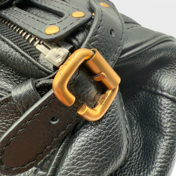Chloe handbag Paddington gold hardware in black leather - Image 13