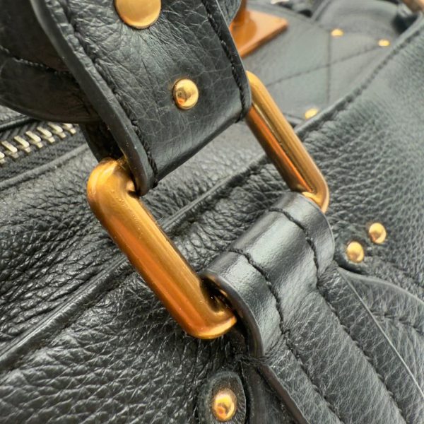 Chloe handbag Paddington gold hardware in black leather - Image 14