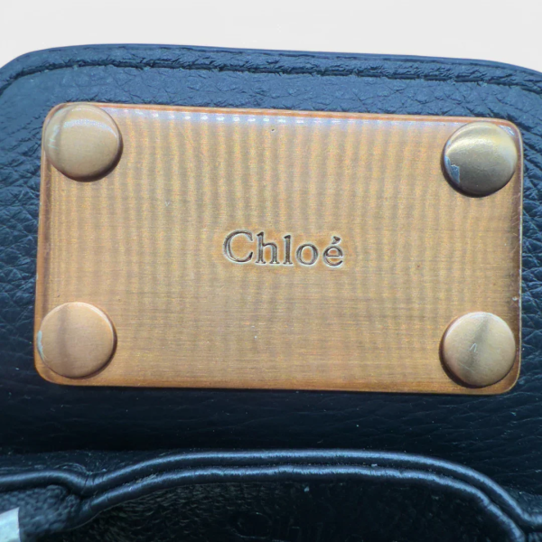 Chloe handbag Paddington gold hardware in black leather - Image 18