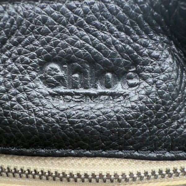 Chloe handbag Paddington gold hardware in black leather - Image 17