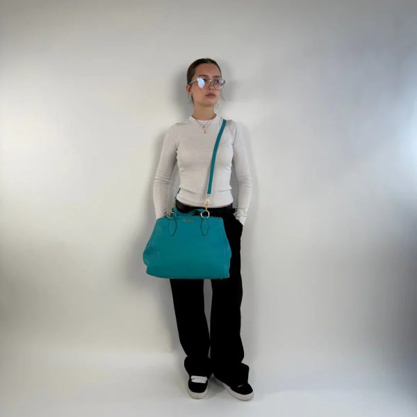 Miu Miu Madras handbag turquoise - Image 2