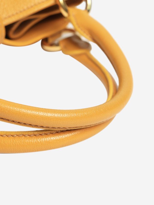 Mustard leather 2way bag