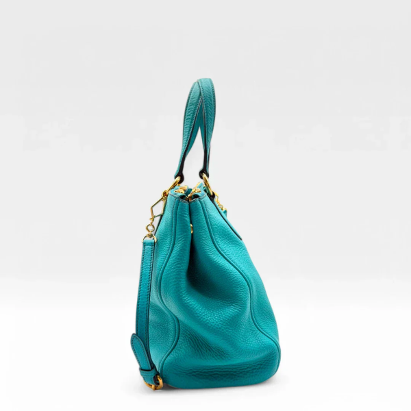 Miu Miu Madras handbag turquoise - Image 4