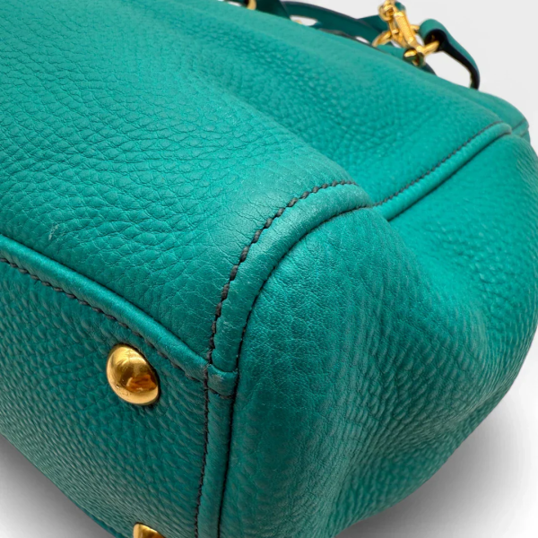 Miu Miu Madras handbag turquoise - Image 9