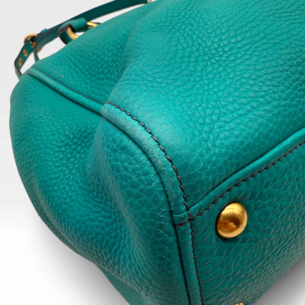 Miu Miu Madras handbag turquoise - Image 10