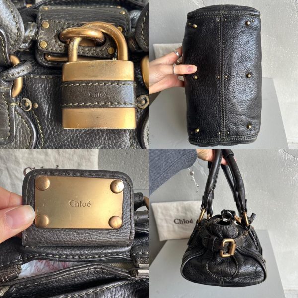 Iconic Chloe Paddington Bag khaki / Black leather - Image 5