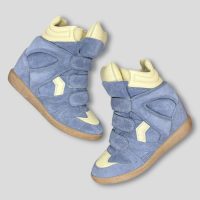 Isabel Marant Women's Blue and Cream Trainers ¦ Best Deal