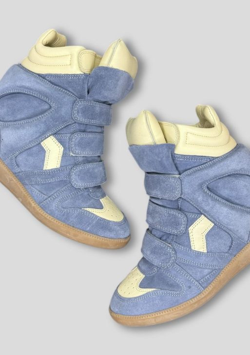 Isabel Marant Women's Blue and Cream Trainers ¦ Best Deal