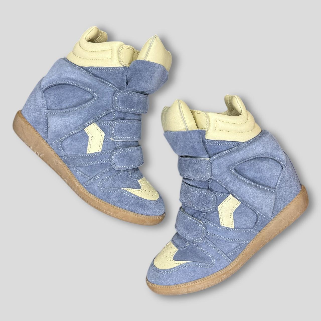 Isabel Marant Women's Blue and Cream Trainers ¦ Best Deal