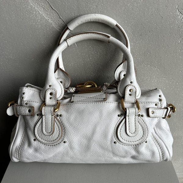 Iconic Chloe Paddington Bag in white leather - Image 1