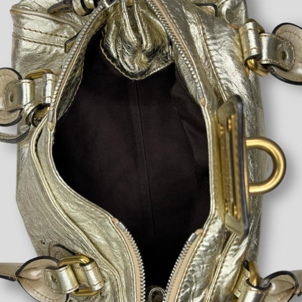 Chloe Paddington Bag  Metallic Light Gold Color - Image 5