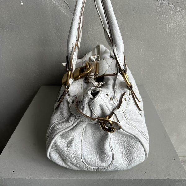Iconic Chloe Paddington Bag in white leather - Image 2
