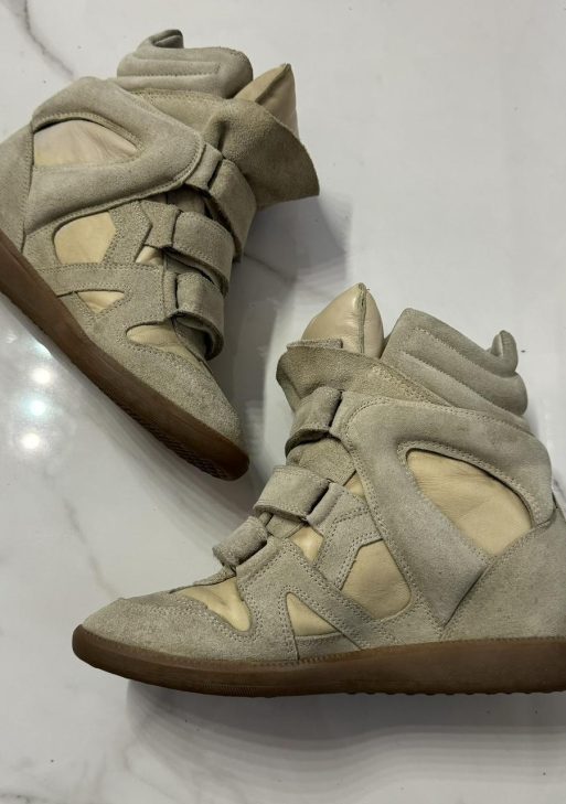 Isabel Marant Women's Tan and Cream Trainers ¦ Best Deal