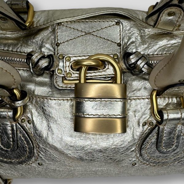 Chloe Paddington Bag  Metallic Light Gold Color - Image 2