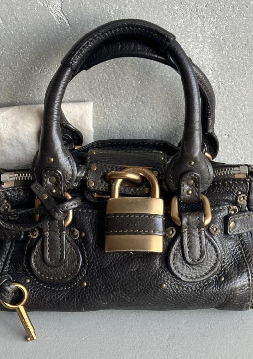 Iconic Chloe Paddington Bag khaki / Black leather