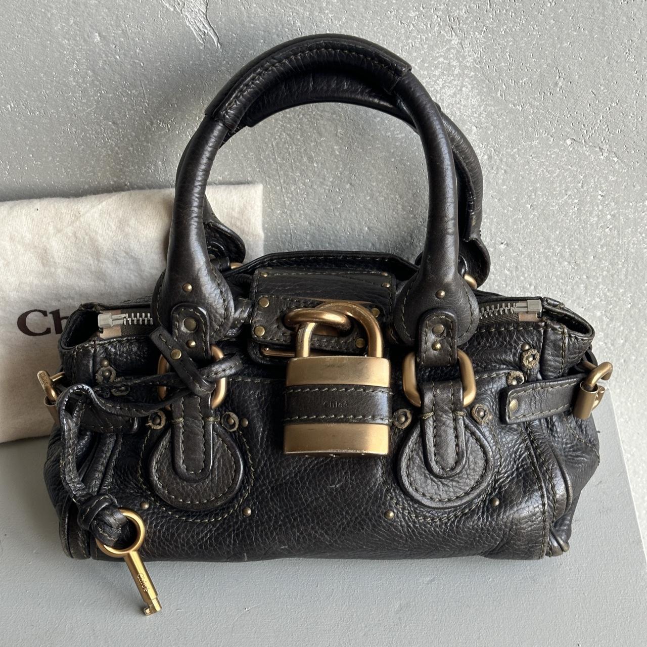 Iconic Chloe Paddington Bag khaki / Black leather