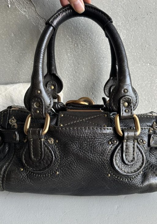 Iconic Chloe Paddington Bag khaki / Black leather