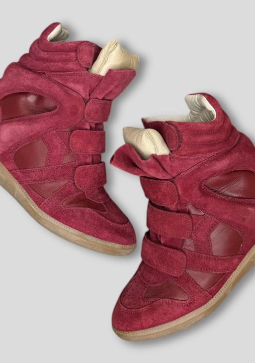 Isabel Marant Women's Red and Burgundy Trainers ¦ Best Deal