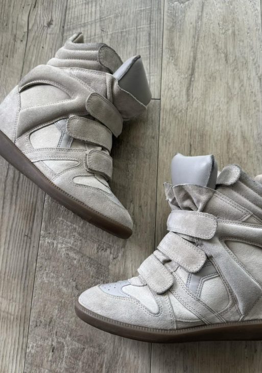 Authentic Isabel Marant Bekett Wedge Sneakers – Ecru ¦ Best Deal