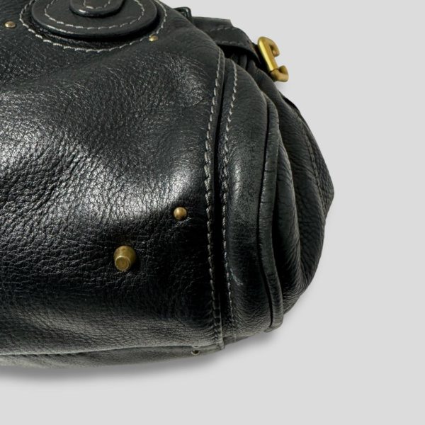 Chloe Paddington Bag  Black Leather With Gold Lock Hardware - Image 7