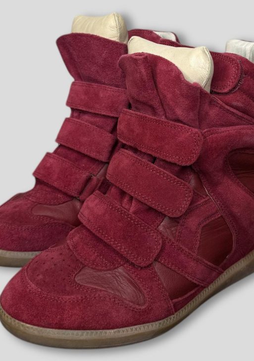 Isabel Marant Women's Red and Burgundy Trainers ¦ Best Deal