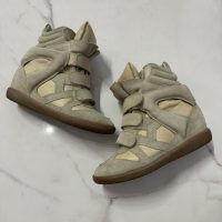 Isabel Marant Women's Tan and Cream Trainers ¦ Best Deal