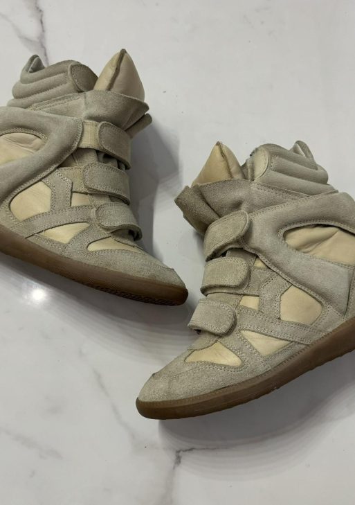 Isabel Marant Women's Tan and Cream Trainers ¦ Best Deal