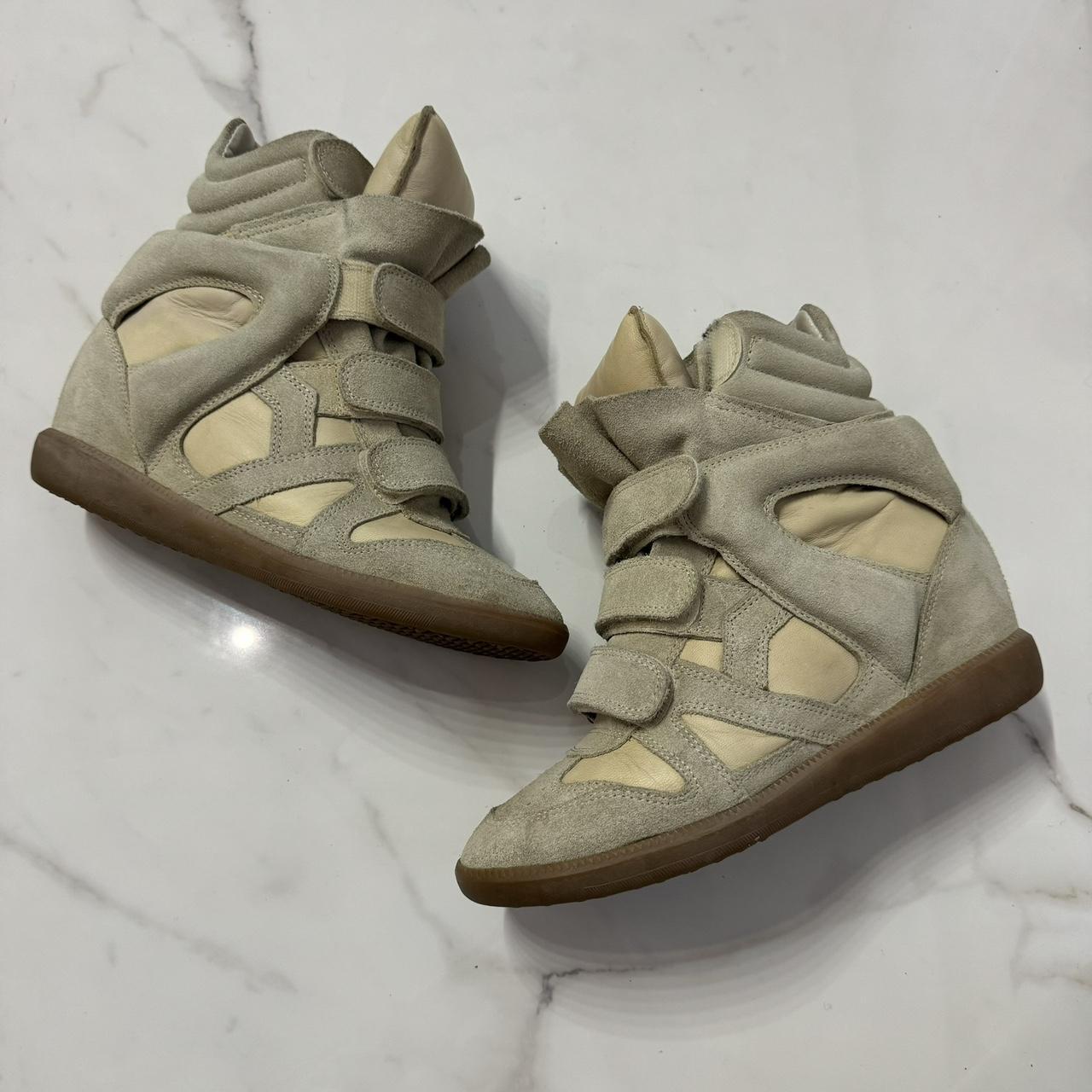 Isabel Marant Women's Tan and Cream Trainers ¦ Best Deal