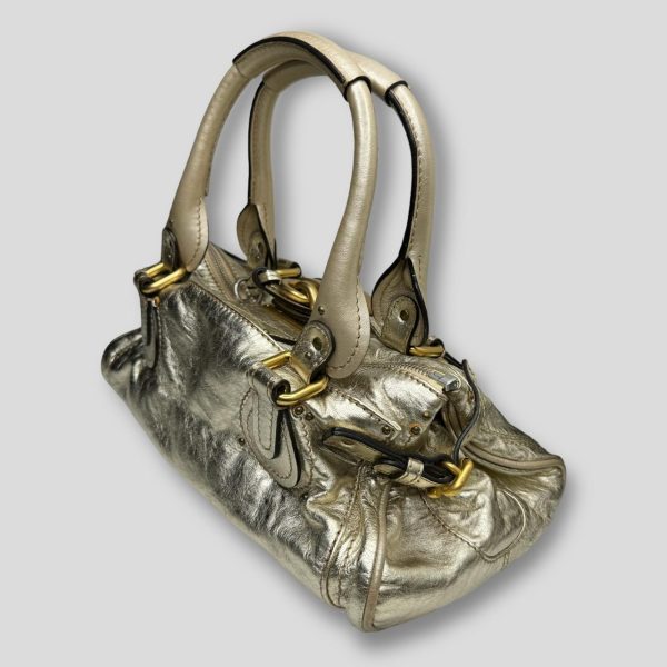 Chloe Paddington Bag  Metallic Light Gold Color - Image 6
