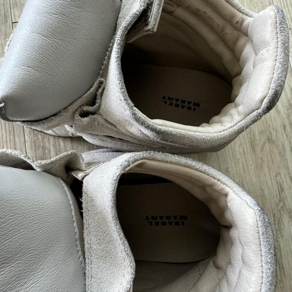 Authentic Isabel Marant Bekett Wedge Sneakers – Ecru ¦ Best Deal - Image 4