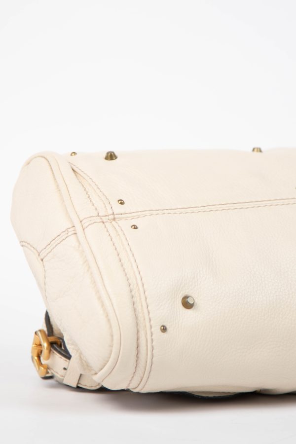 2000s Chloe Cream Leather Paddington Shoulder Bag