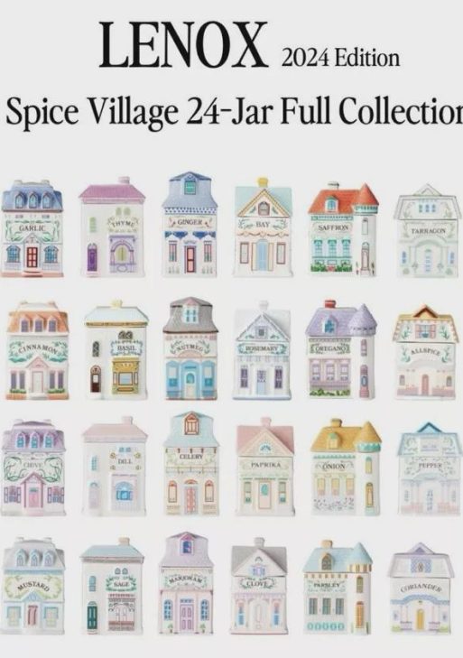 2024 Lenox Spice Village 24 Piece Jar Collection Complete Set IN HAND