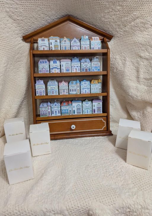 1989 Lenox Spice Village Complete Set  24  Fine Porcelain W Rack