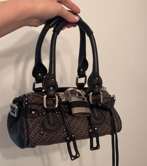 PREOWNED Chloe Paddington Tweed Bag (Rare)