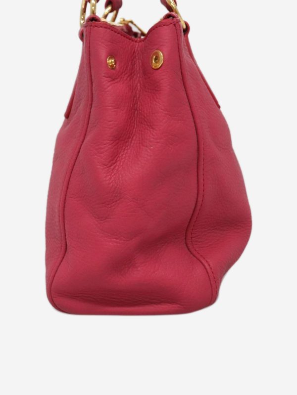 Pink leather 2way bag