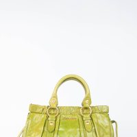 2000s Miu Miu Green Vitello Shoulder Bag