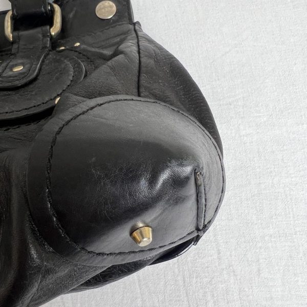 Rare Chloe Paddington Handbag Shoulder Bag Padlock Key Black Leather silver - Image 3