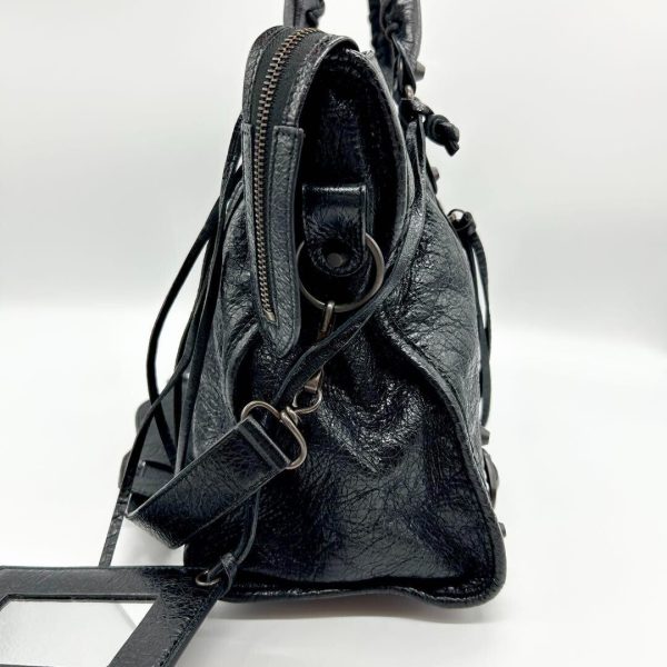 NEAR MINT BALENCIAGA Y2K Classic City 115748 2way Shoulder Bag Black Leather ES1 - Image 4