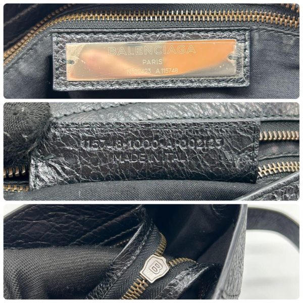 NEAR MINT BALENCIAGA Y2K Classic City 115748 2way Shoulder Bag Black Leather ES1 - Image 8