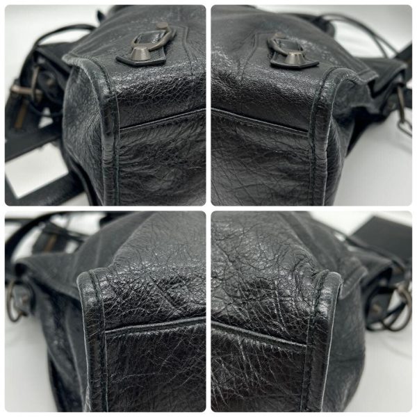 NEAR MINT BALENCIAGA Y2K Classic City 115748 2way Shoulder Bag Black Leather ES1 - Image 6