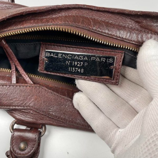 BALENCIAGA Classic City 115748 - Mogano Chocolate Brown Leather Shoulder Bag ES1 - Image 18