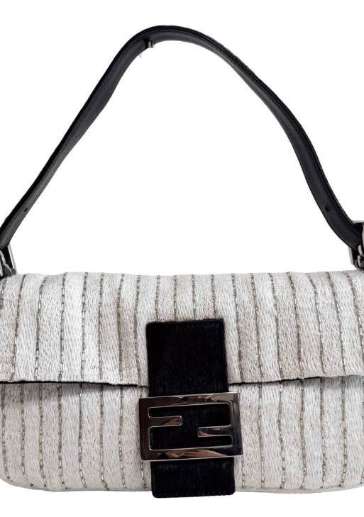 Authentic FENDI Baguette Beads Embroidery Shouleder Bag Pre-owned