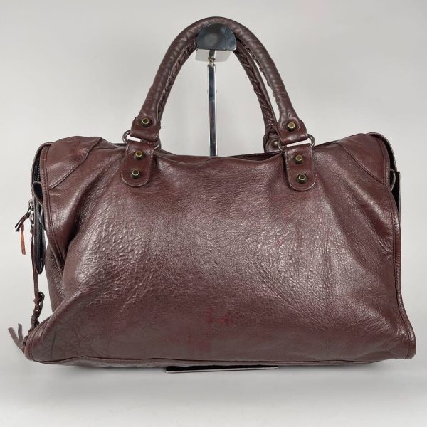 BALENCIAGA Classic City 115748 - Mogano Chocolate Brown Leather Shoulder Bag ES1 - Image 6